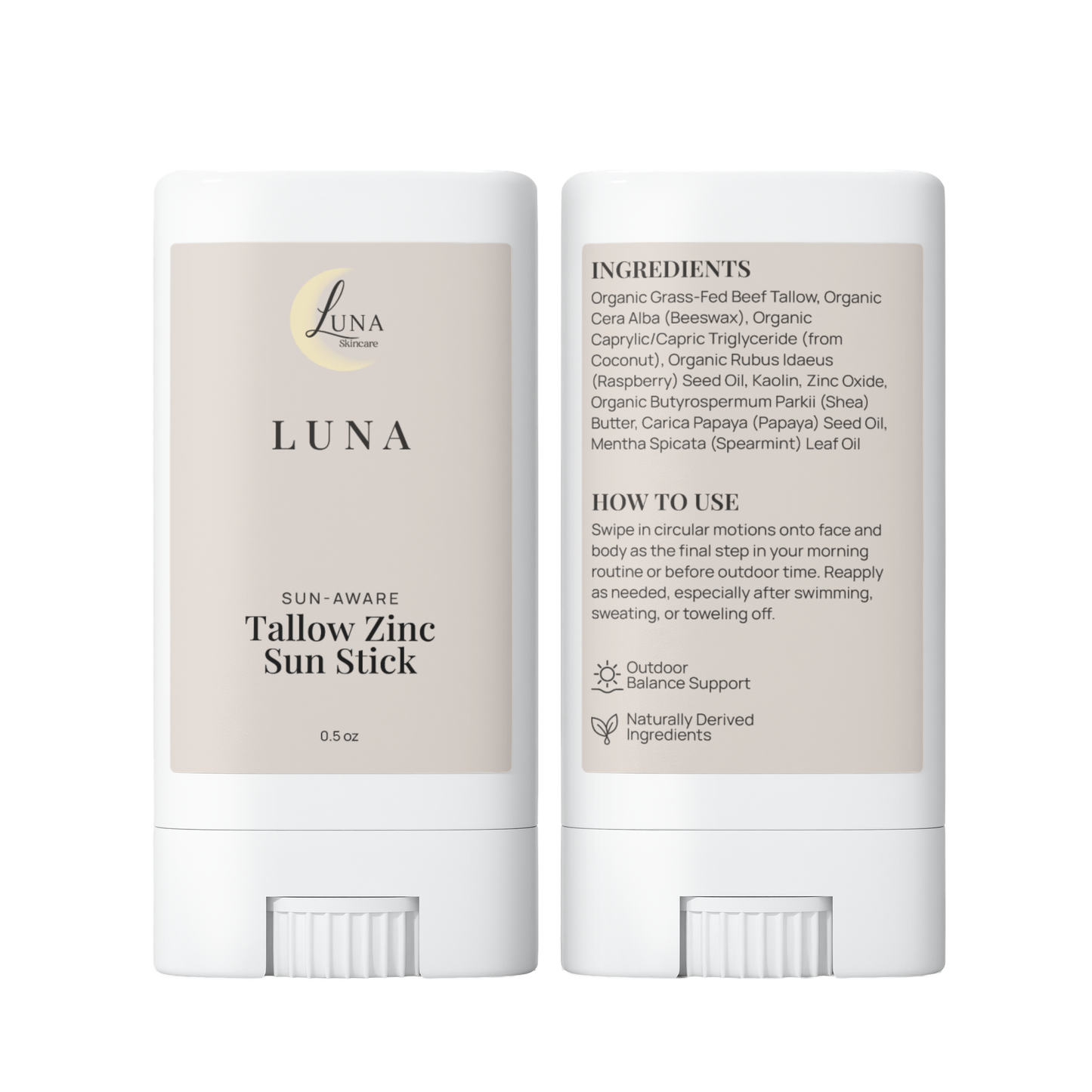 2 Pack - Tallow Zinc Sun Stick