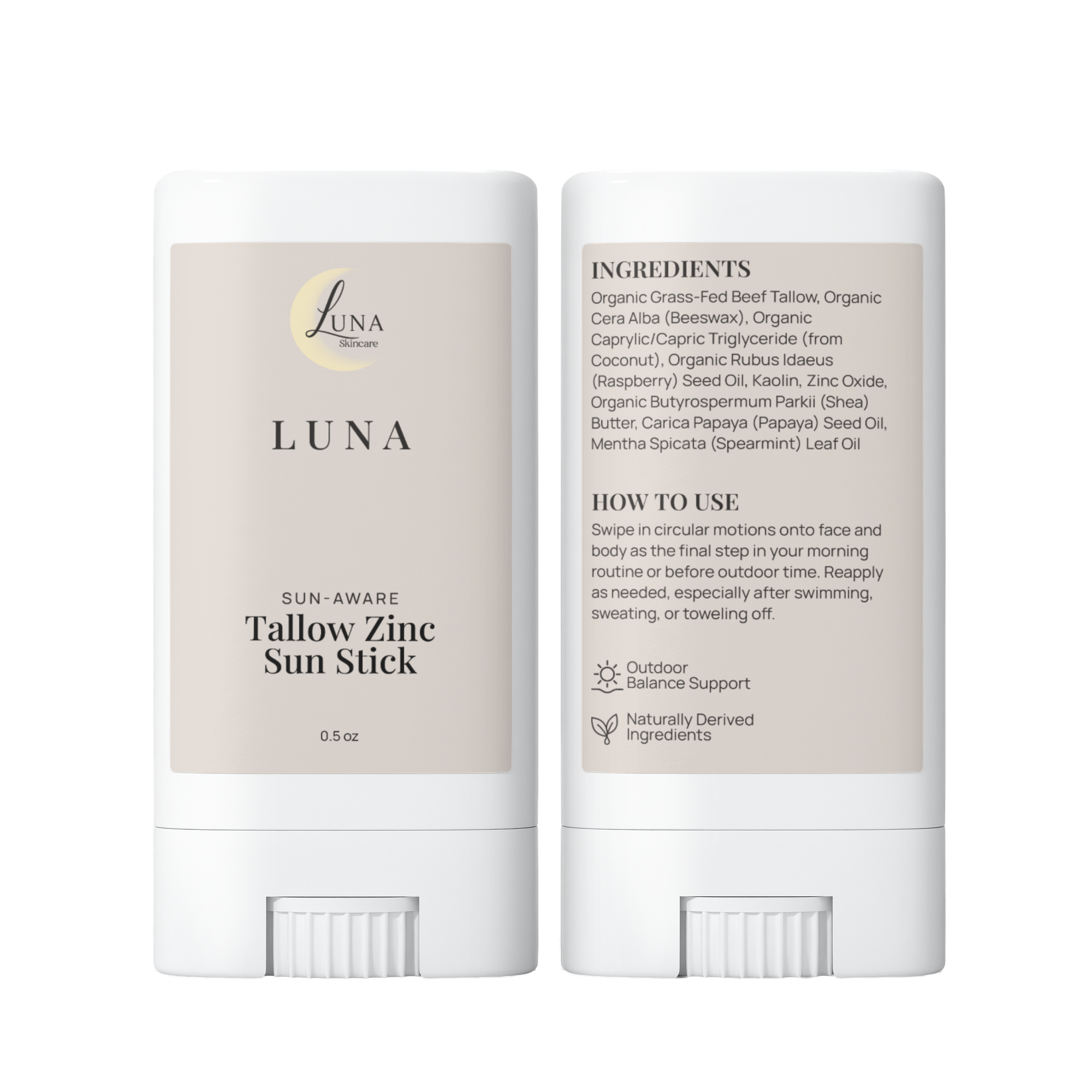 2 Pack - Tallow Zinc Sun Stick