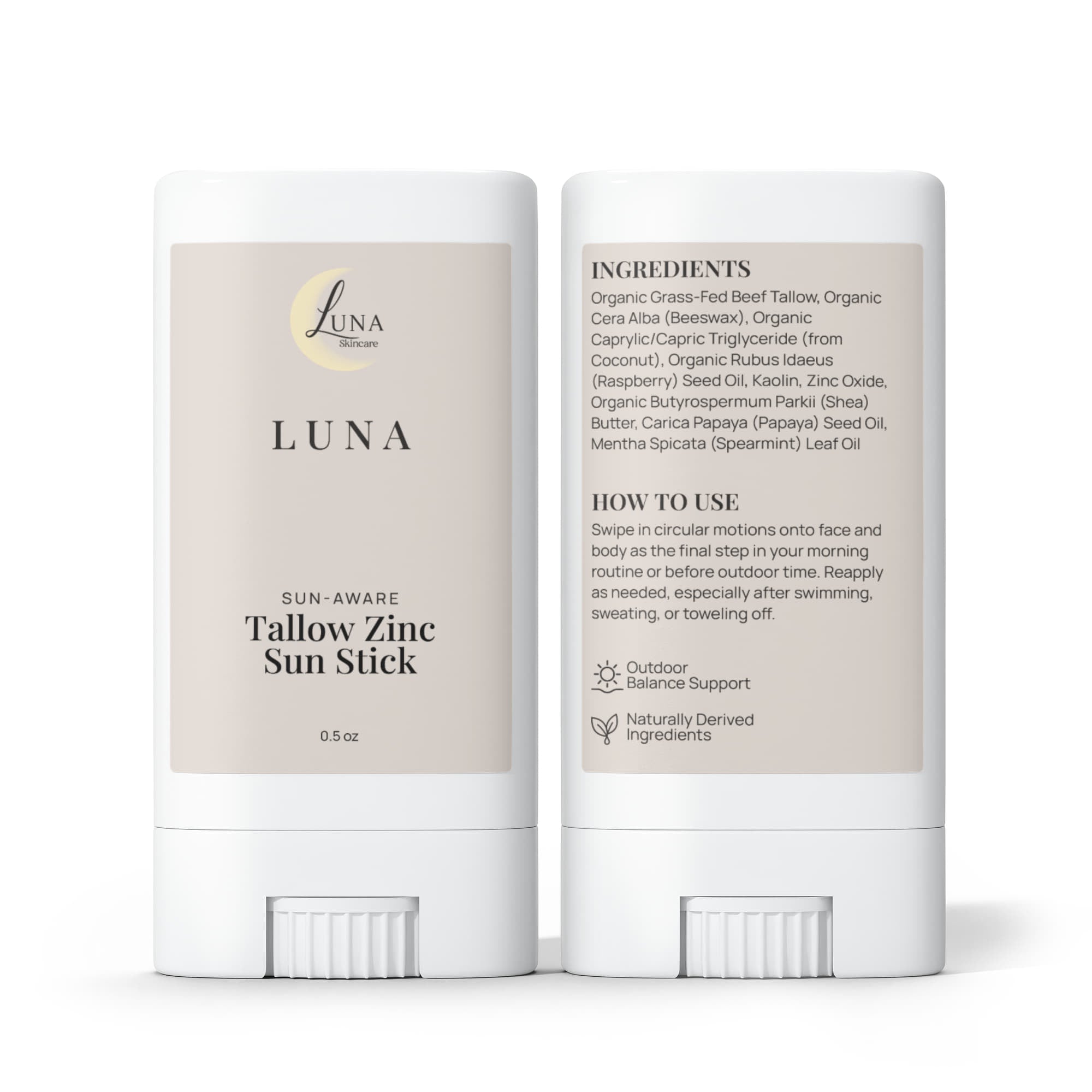 2 Pack - Tallow Zinc Sun Stick