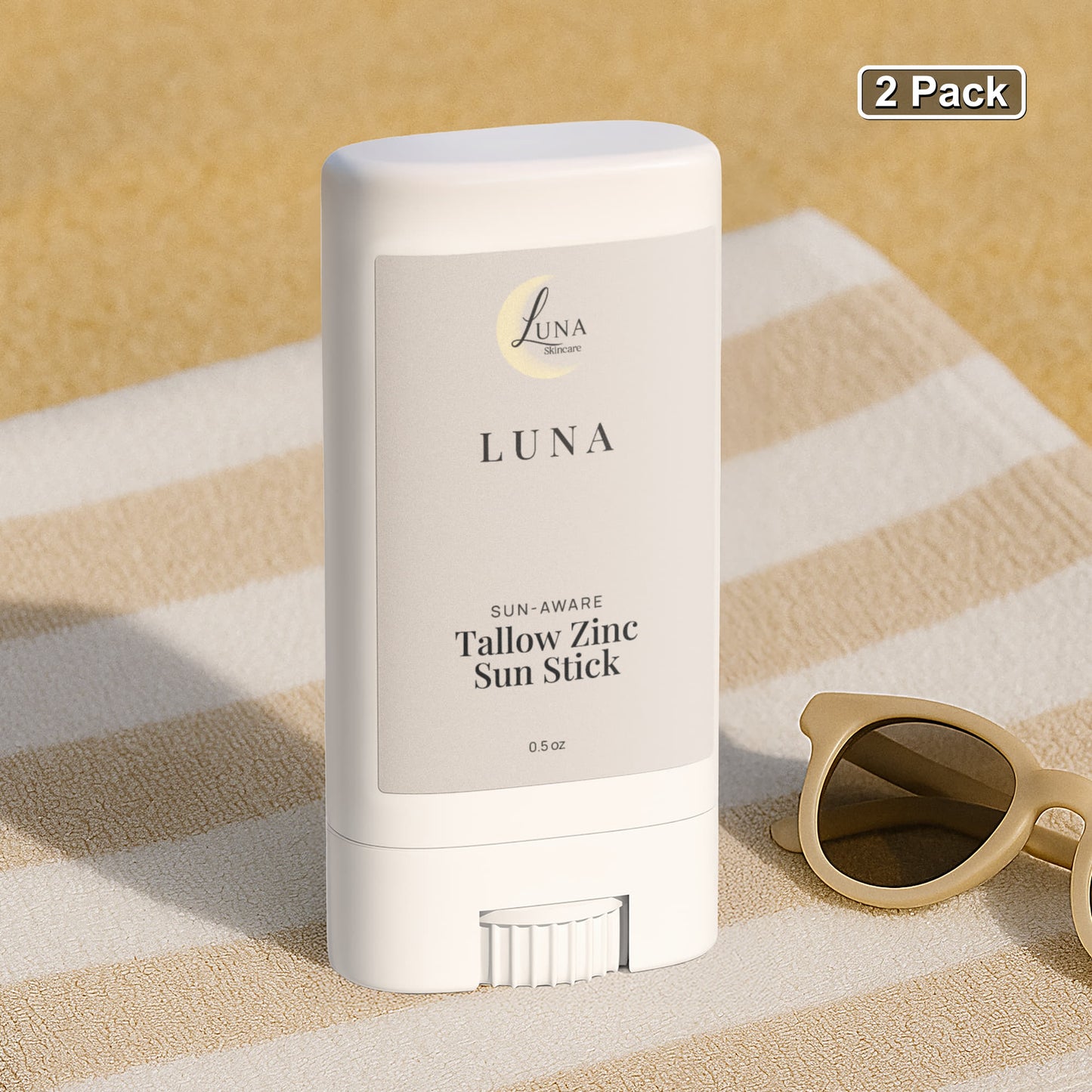 2 Pack - Tallow Zinc Sun Stick