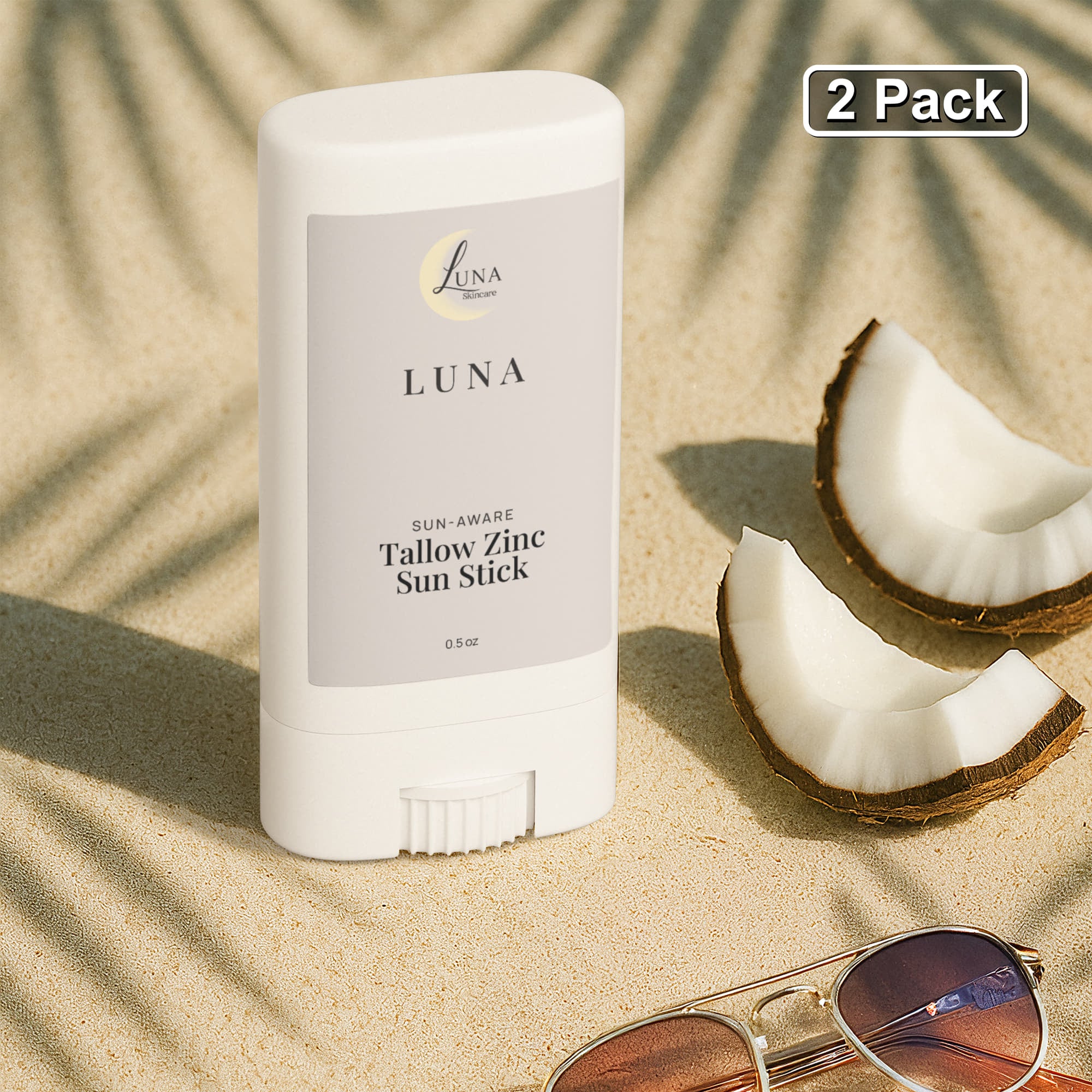 2 Pack - Tallow Zinc Sun Stick